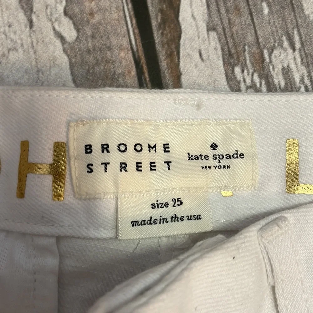NWOT Kate Spade White Capri White Crisp Denim